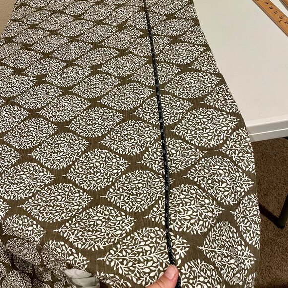 World Market Leaf Print Tab Top Curtain Panel 48x84 Window Drapery 3 Panels - Picture 3 of 8